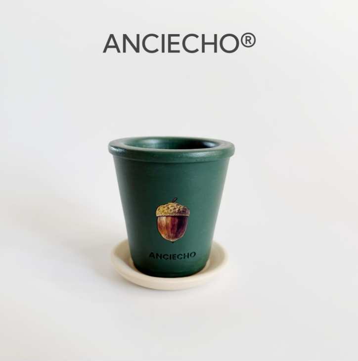 Green Acorn Ceramic Planter Pot