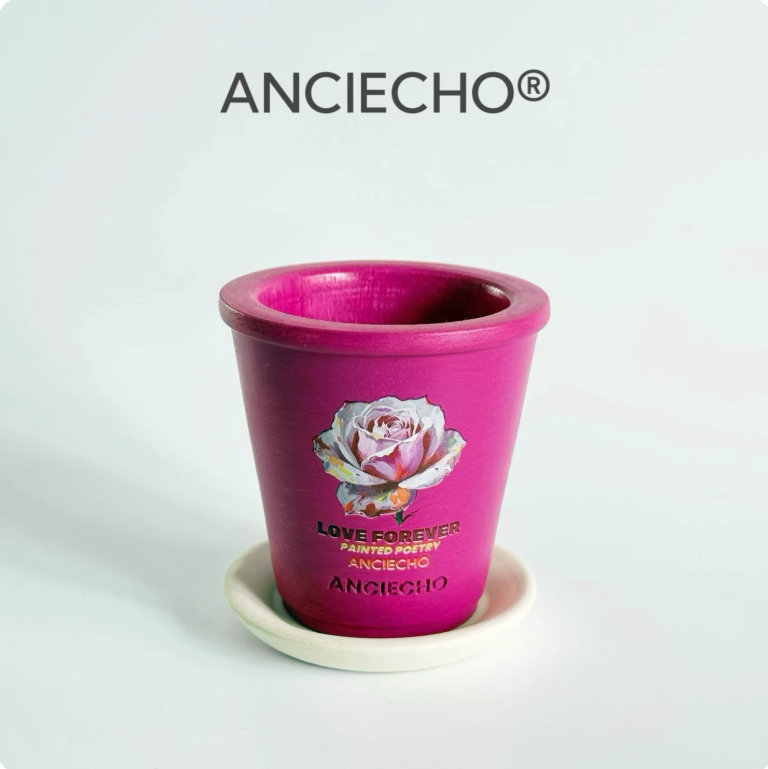 Pink Rose Ceramic Planter Pot