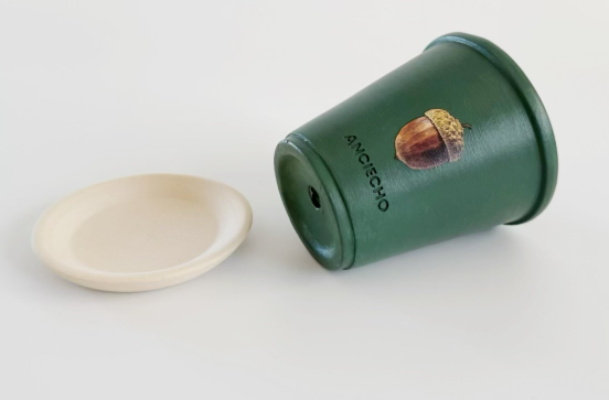 Green Acorn Ceramic Planter Pot