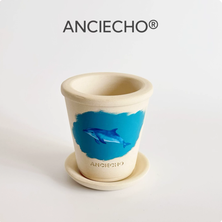 Blue Dolphin Ceramic Planter Pot