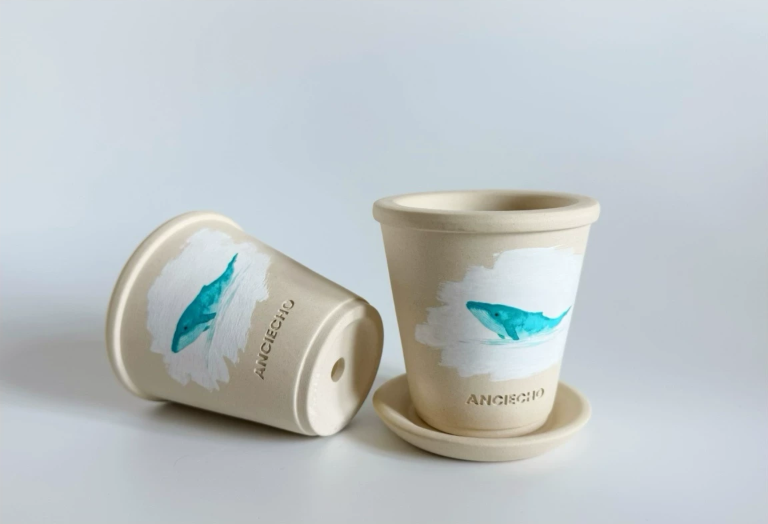 Blue Whale Ceramic Planter Pot