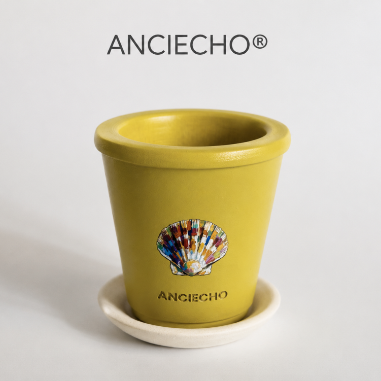 Yellow Seashell Ceramic Planter Pot
