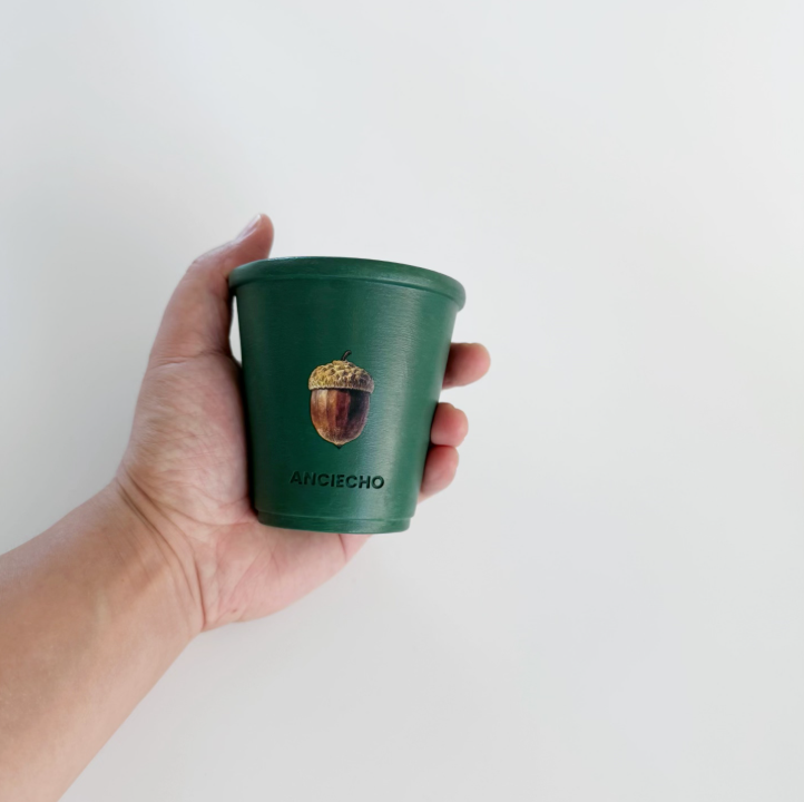 Green Acorn Ceramic Planter Pot